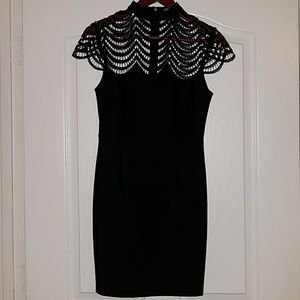 Black Detailed Shoulder Dress